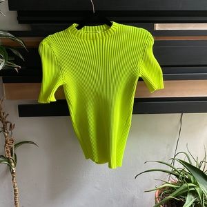 Celine neon ribbed sweater